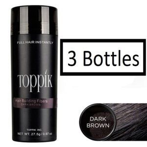 Toppik Hair Building Fibers Dark Brown 27.5g (0.97oz) 3 Bottles